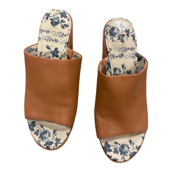 CECELIA Brown Leather Women's Sandals - Picture 1 of 6